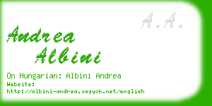andrea albini business card